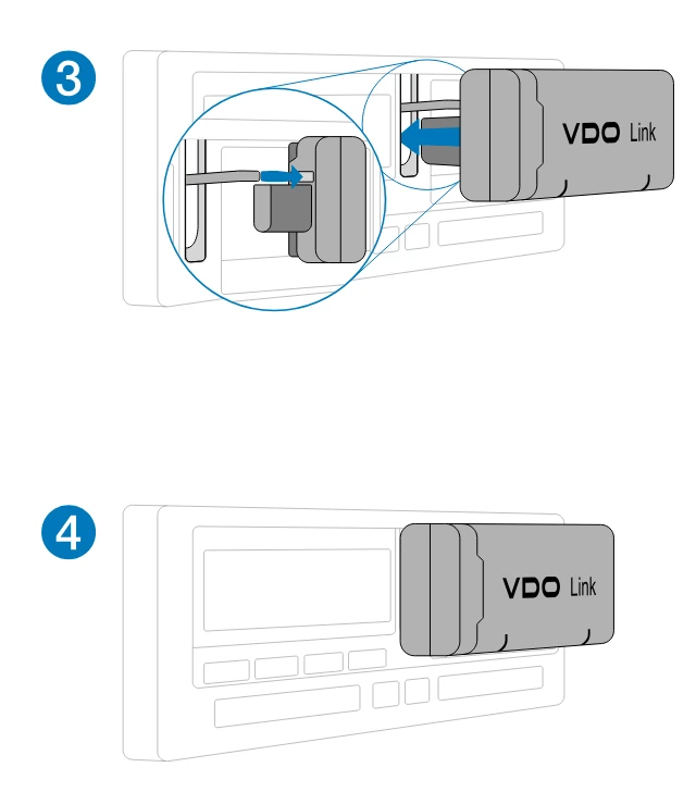 Βήματα 3 και 4 εγκατάστασης VDO Link